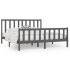 Estructura de cama de madera maciza gris 200x200