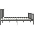 Estructura de cama de madera maciza gris 200x200