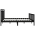 Estructura de cama madera maciza Super King negra 180x200