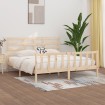 Estructura de cama de madera maciza de pino 200x200 cm