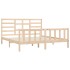 Estructura de cama de madera maciza de pino 200x200