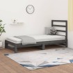 Sofá cama extraíble madera maciza de pino gris 2x(90x190) cm