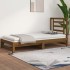 Sofá cama extraíble madera maciza de pino marrón 2x(90x200)