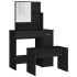 Juego de muebles de tocador negro 86,5x35x136