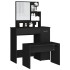 Juego de muebles de tocador negro 86,5x35x136