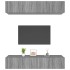 Muebles TV 4 uds madera contrachapada gris Sonoma 80x30x30