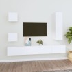 Set de muebles para TV 5 piezas madera contrachapada blanco