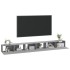 Set de muebles para TV 3 pzas madera contrachapada gris