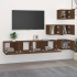 Mueble de pared para TV madera contrachapada roble