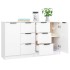 Aparadores 2 uds madera contrachapada blanco brillo 60x30x70