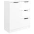 Aparadores 2 uds madera contrachapada blanco brillo 60x30x70