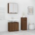 Set de muebles de baño 3 pzas madera contrachapada roble