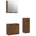 Set de muebles de baño 3 pzas madera contrachapada roble