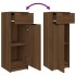 Set de muebles de baño 3 pzas madera contrachapada roble