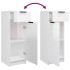 Set muebles de baño 5 piezas madera contrachapada blanco