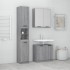 Set de muebles de baño 3 pzas madera contrachapada gris