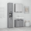 Set de muebles de baño 3 pzas madera contrachapada gris sonoma