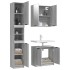 Set de muebles de baño 3 pzas madera contrachapada gris