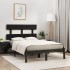 Estructura de cama madera maciza de pino negro 120x200