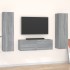 Set de muebles para TV 3 pzas madera contrachapada gris