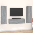 Set de muebles para TV 3 pzas madera contrachapada gris Sonoma