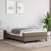 Estructura de cama box spring tela gris taupe 120x200 cm