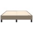 Estructura de cama box spring tela gris taupe 120x200