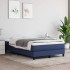 Estructura de cama box spring tela azul 120x200