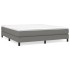 Estructura de cama box spring tela gris oscuro 160x200