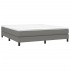 Estructura de cama box spring tela gris oscuro 160x200