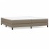 Estructura de cama box spring tela gris taupe 200x200