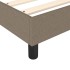 Estructura de cama box spring tela gris taupe 200x200