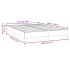 Estructura de cama box spring tela negro 140x190