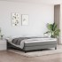 Estructura de cama box spring tela gris oscuro 180x200