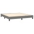 Estructura de cama box spring tela gris oscuro 180x200