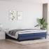 Estructura de cama box spring tela azul 200x200