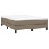 Estructura de cama box spring tela gris taupe 140x190