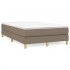 Estructura de cama box spring tela gris taupe 120x200