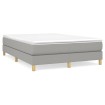 Estructura de cama box spring tela gris claro 140x200 cm