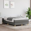 Estructura de cama box spring tela gris oscuro 120x200 cm