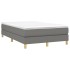 Estructura de cama box spring tela gris oscuro 120x200