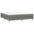 Estructura de cama box spring tela gris oscuro 160x200