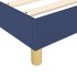 Estructura de cama box spring tela azul 160x200