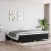 Estructura de cama box spring tela negro 200x200 cm