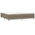 Estructura de cama box spring tela gris taupe 200x200