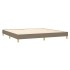 Estructura de cama box spring tela gris taupe 200x200