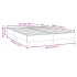 Estructura de cama box spring cuero sintético negro 140x190