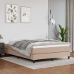 Estructura cama box spring cuero sintético capuchino 140x200 cm