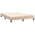 Estructura cama box spring cuero sintético capuchino 140x200