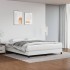 Estructura de cama box spring cuero sintético blanco 160x200